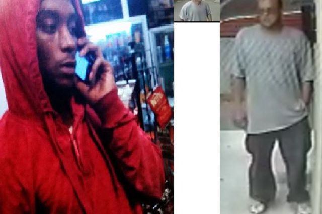 Suspects in the two separate robberies: On the left, the suspect in the July 24 incident; and on the right, the suspect in the July 19 robbery